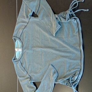 Lucy Tech Women’s Striped Long Sleeve Side Drawstring Athletic Shirt